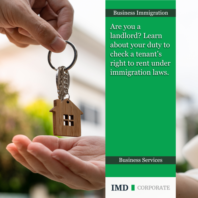 Are you a landlord? Learn about your duty to check a tenant’s right to rent under immigration laws.