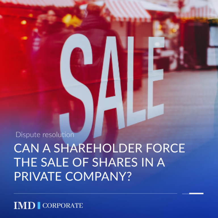 Can a shareholder force the sale of shares in a private company?