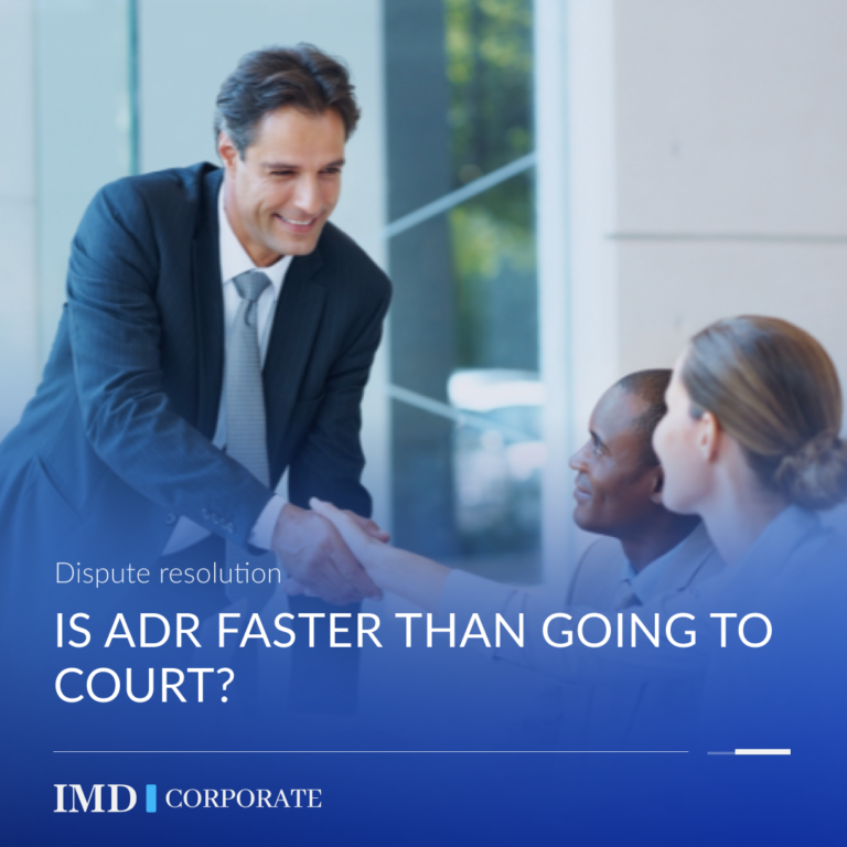Is ADR faster than going to court?