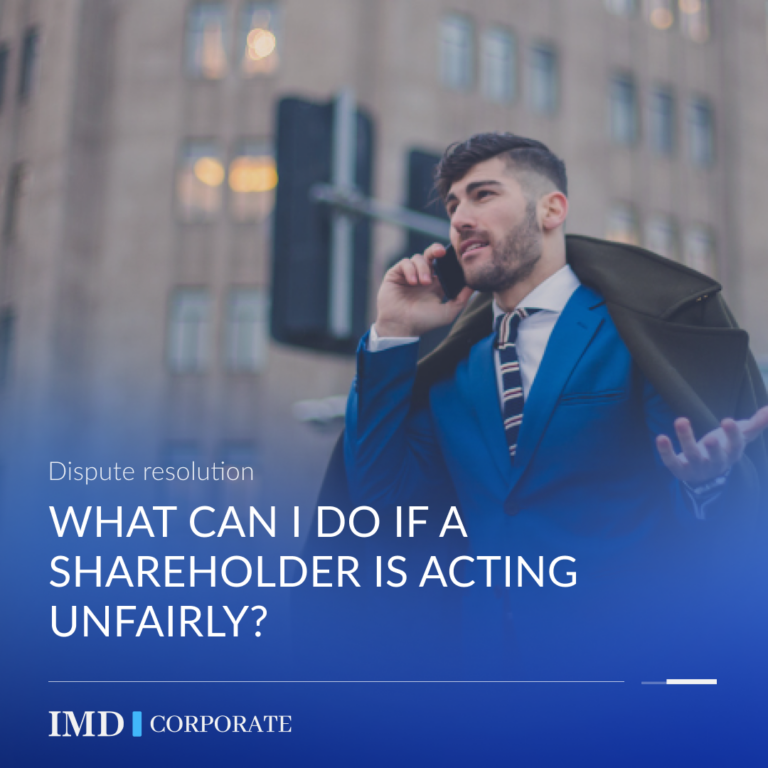 What can I do if a shareholder is acting unfairly?