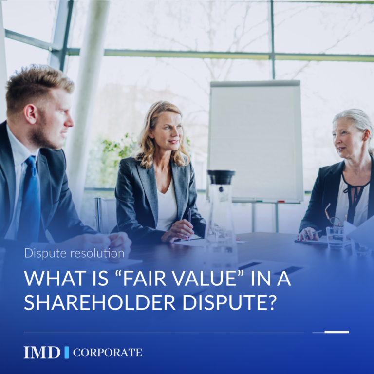 What is “fair value” in a shareholder dispute?