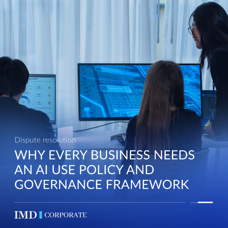 Dispute resolution Why every business needs an AI use policy and governance framework